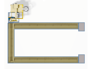 U-shaped media reclaim floor