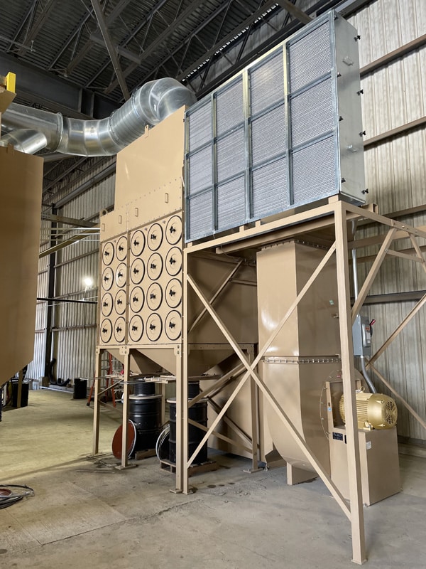 Industrial Dust Collector Inside Facility - ABS Blast